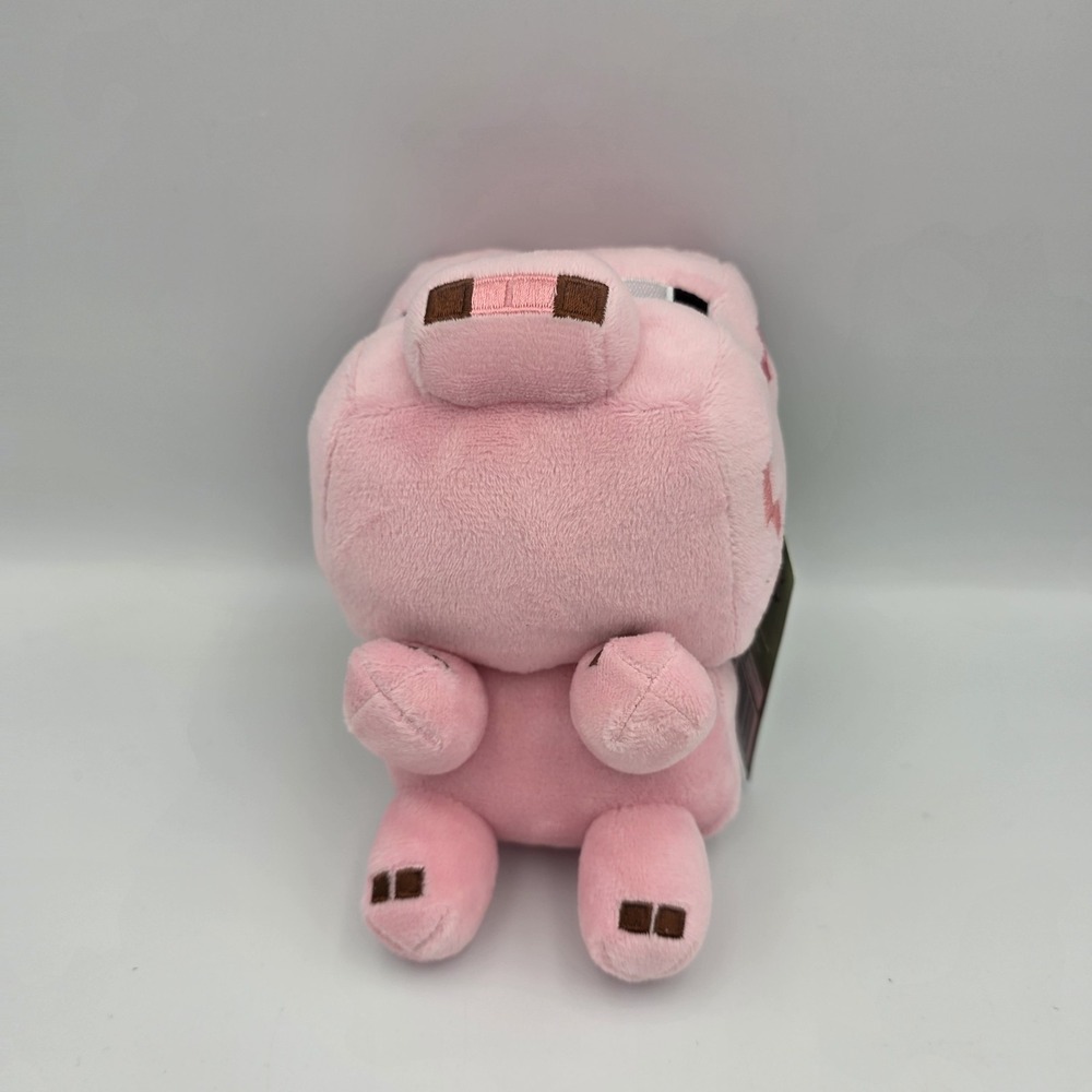 2014 Mojang Minecraft 7" Pink Baby Pig Plush Stuffed Animal Toy
